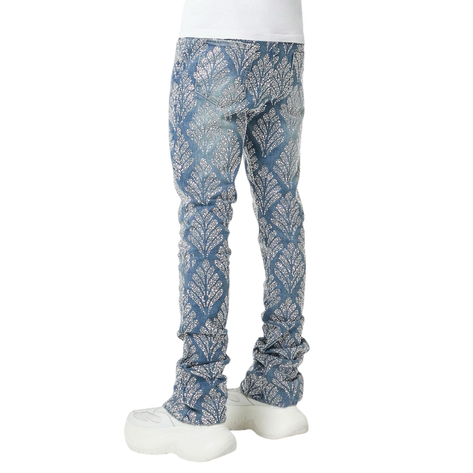Guapi Steel Blue Embellished Denim V2