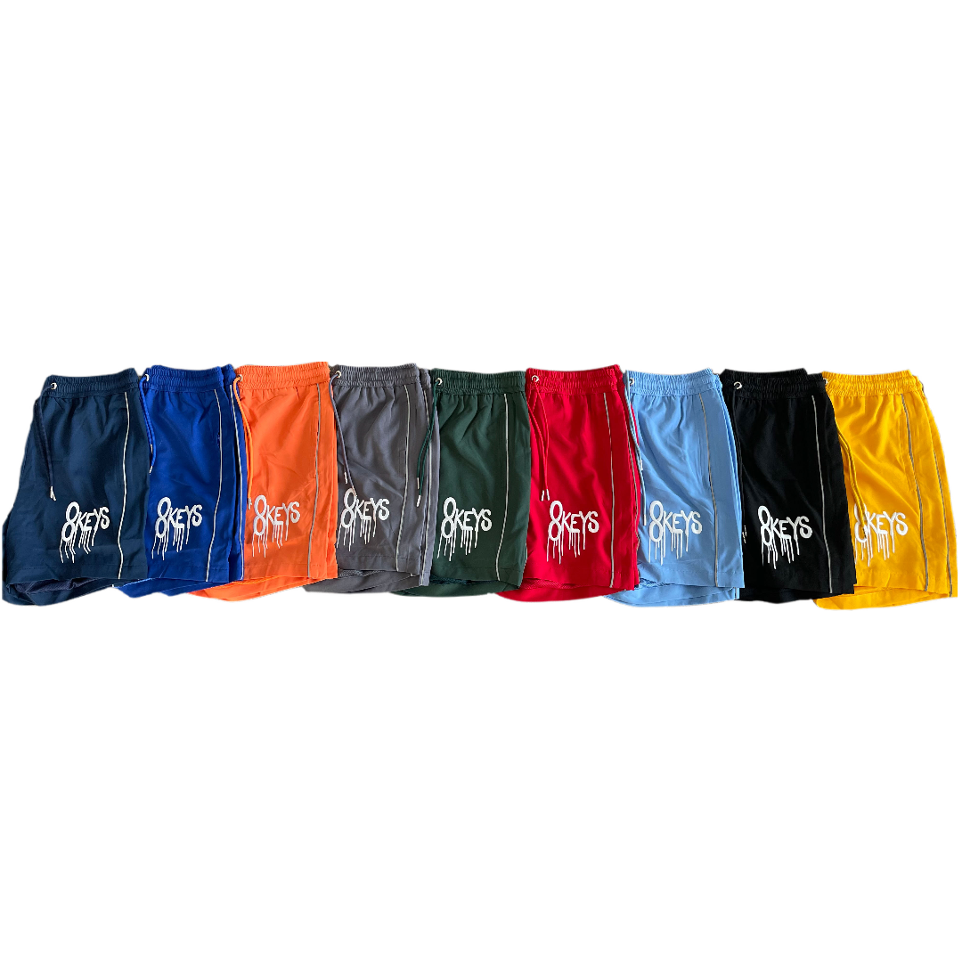 Navy Nylon Shorts 8keys