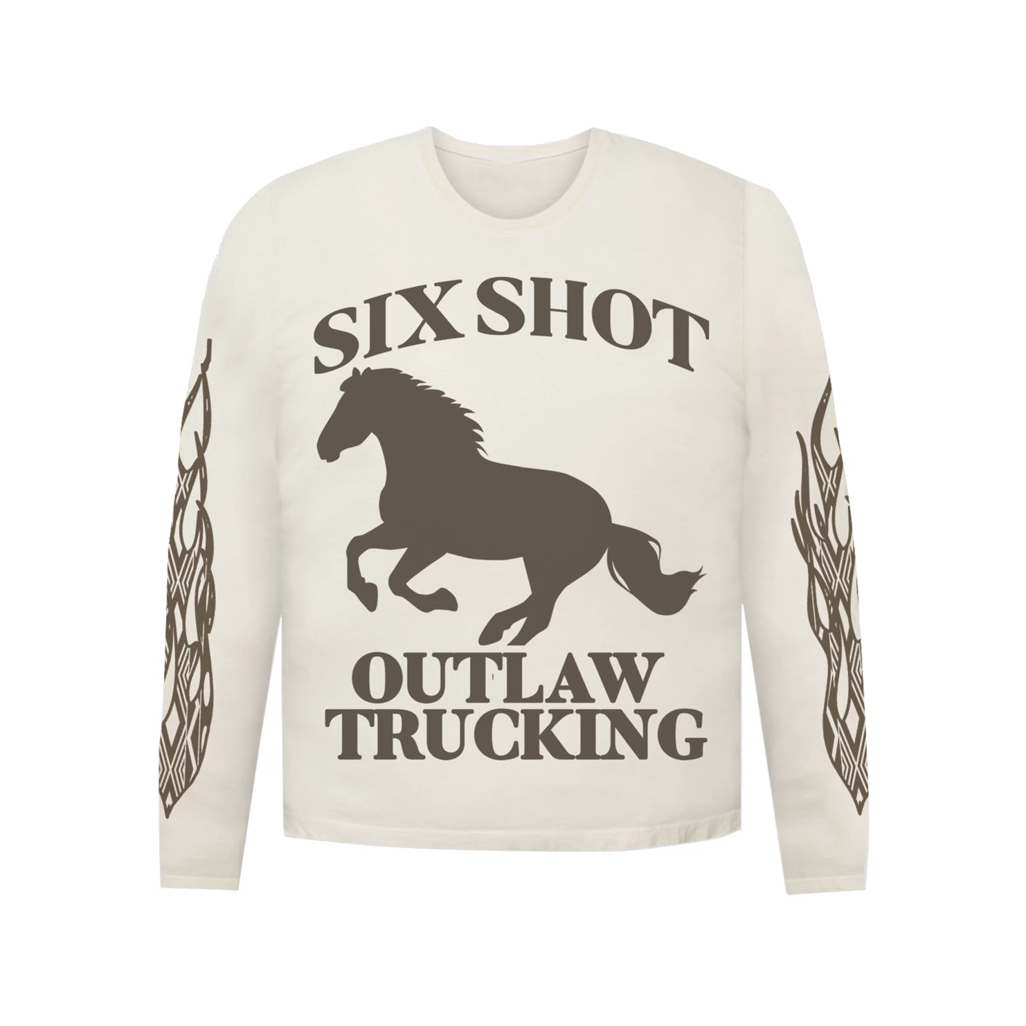 Six Shot White Long-sleeve Tee