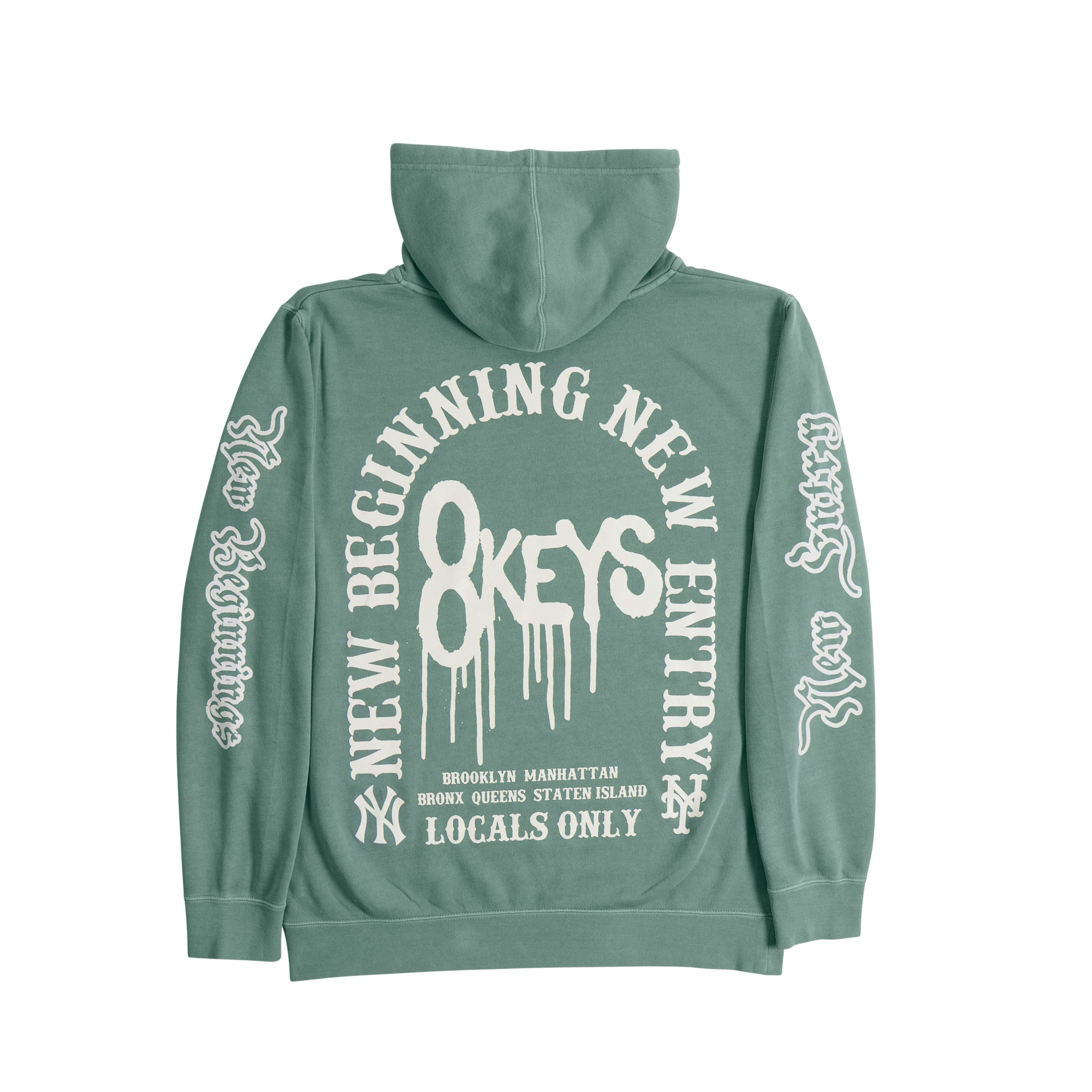 Mint green locals only hoody