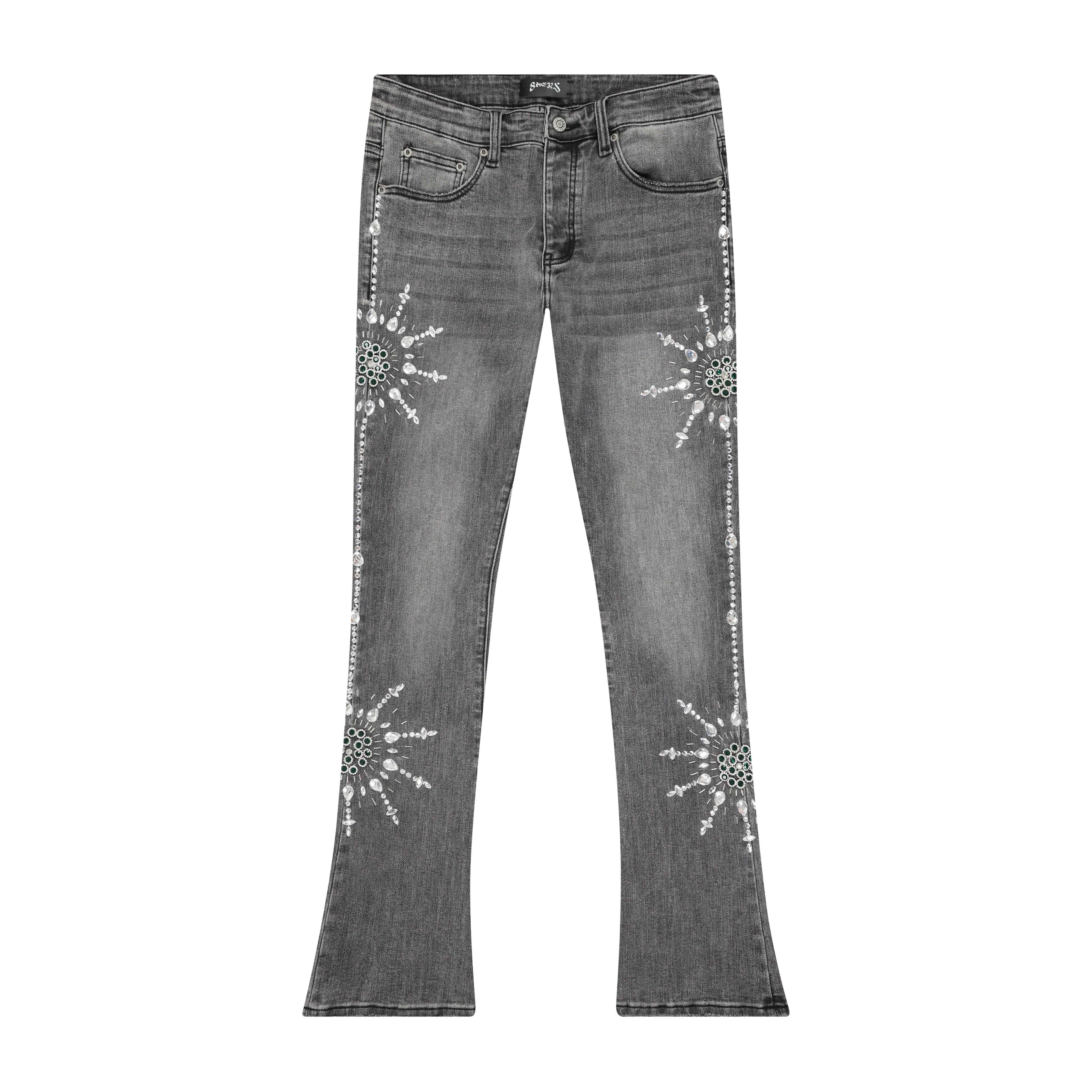 8keys Diamond Flared Denim (Grey)