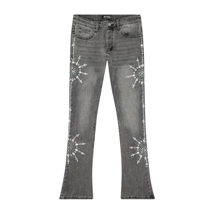 8keys Diamond Flared Denim (Grey)