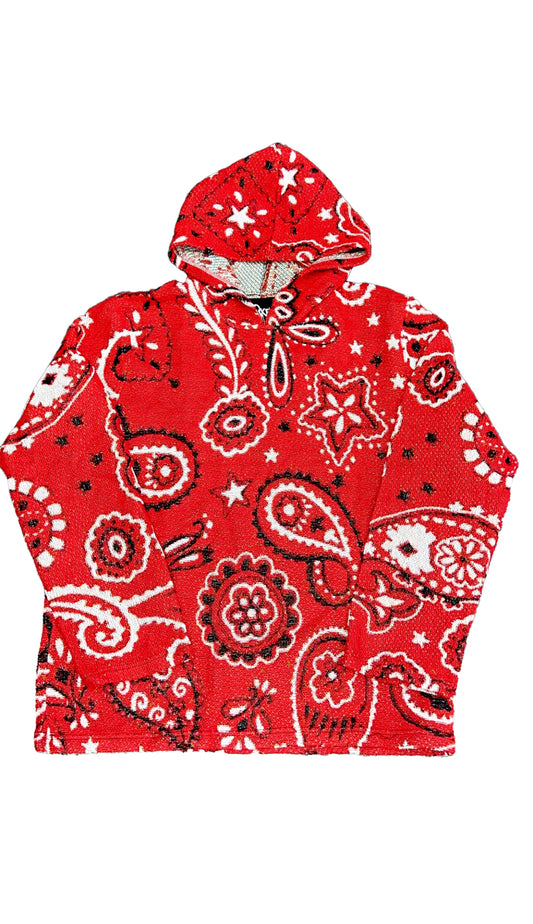 8keys Red Paisley Hoodie