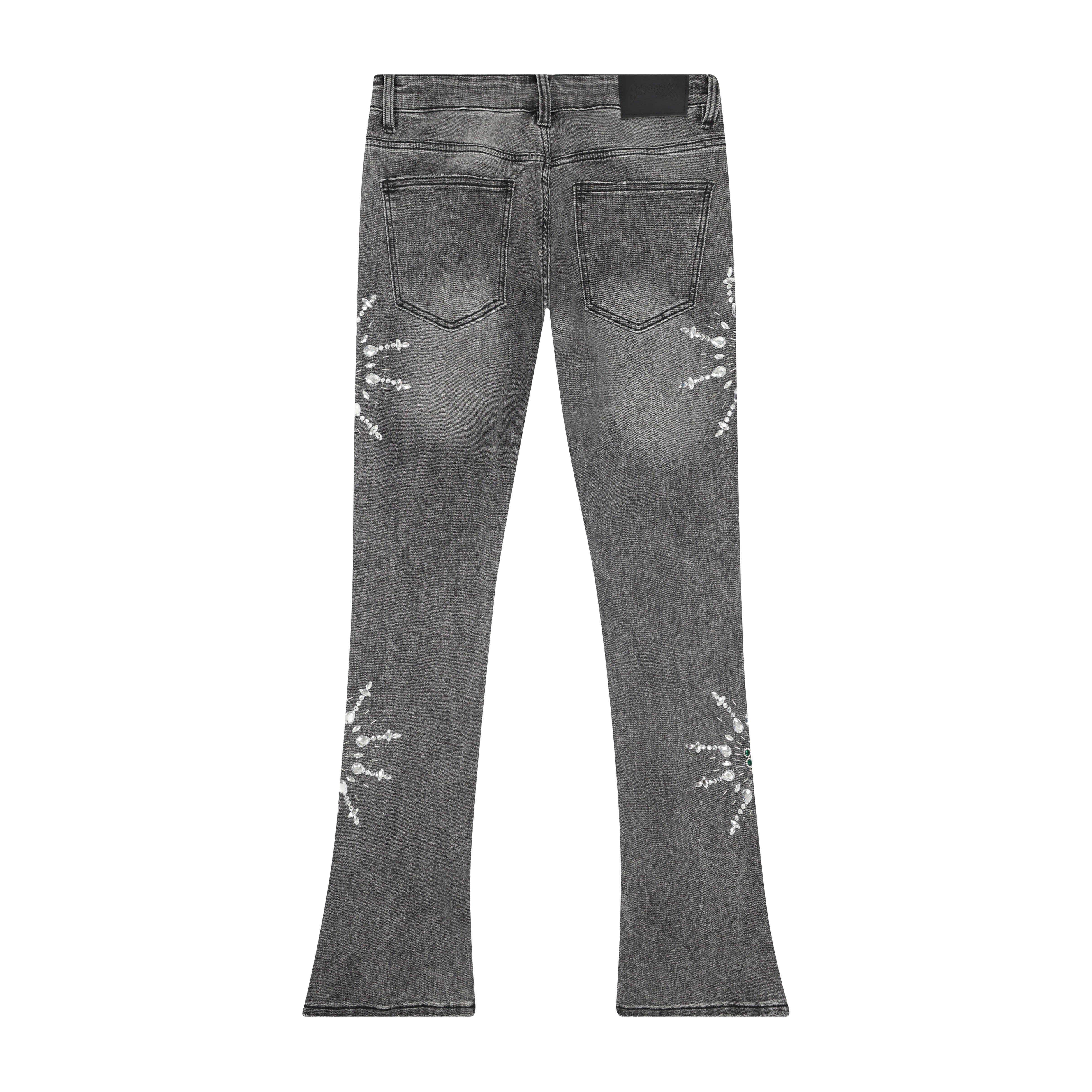 8keys Diamond Flared Denim (Grey)