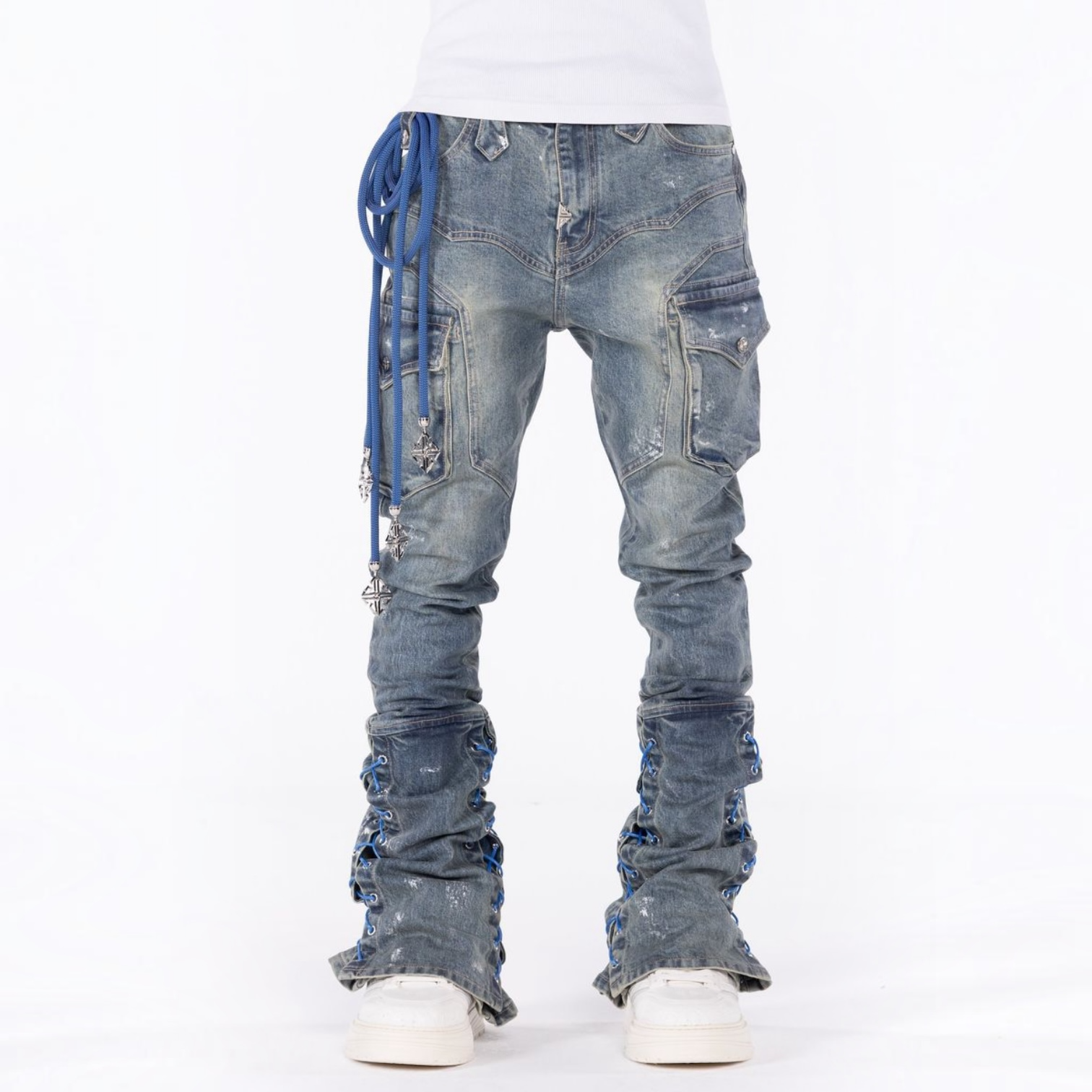 Guapi Aqua Blue Waxed Rope Denim