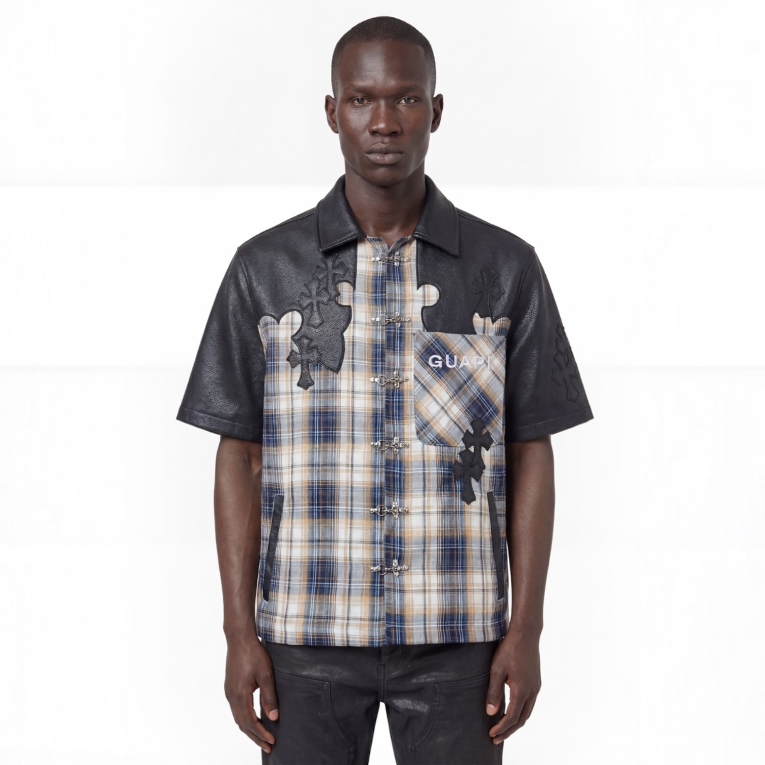 Guapi Plaid Cross Patch Shirt