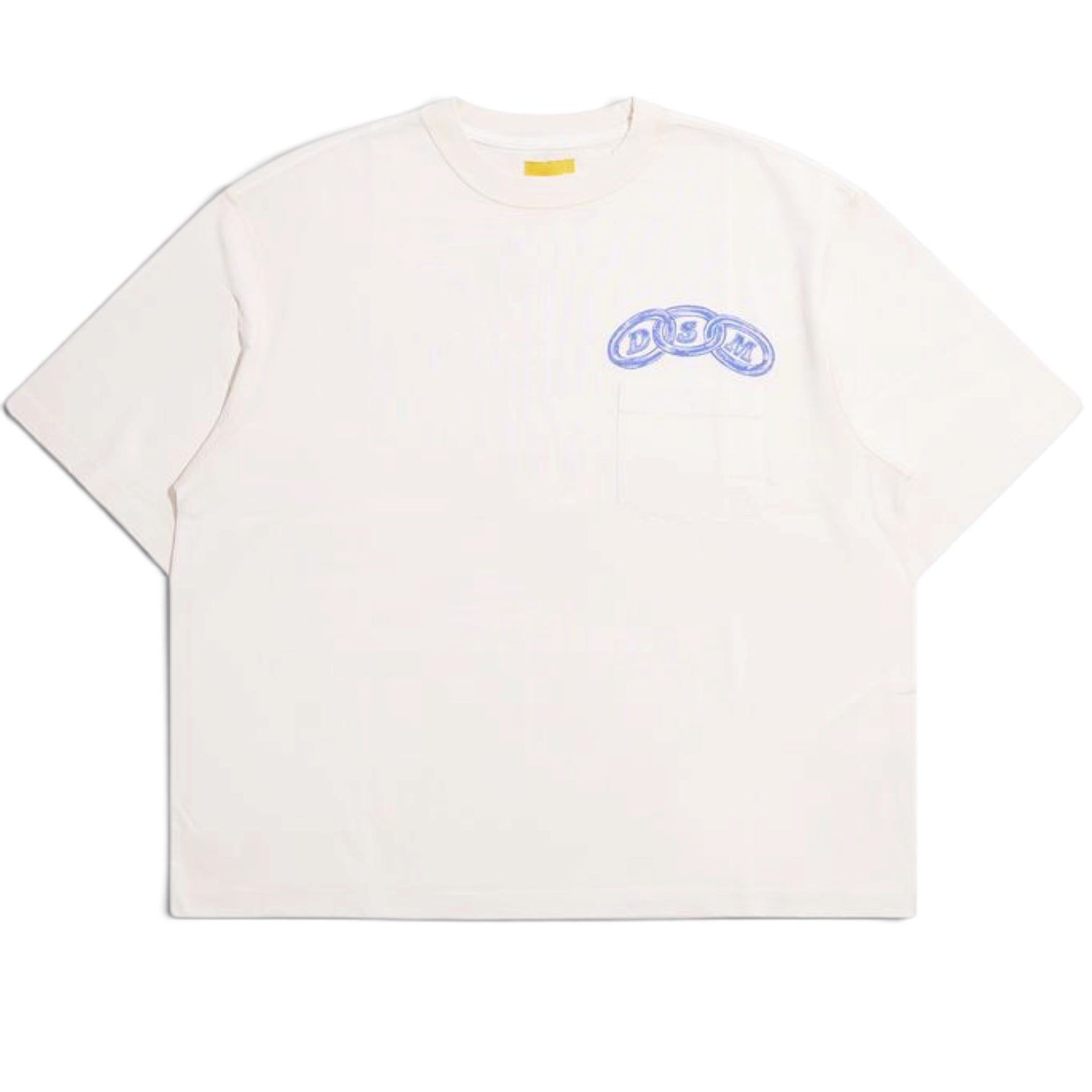 Dsm Chainlink Pocket Tee-Antique White/Blue