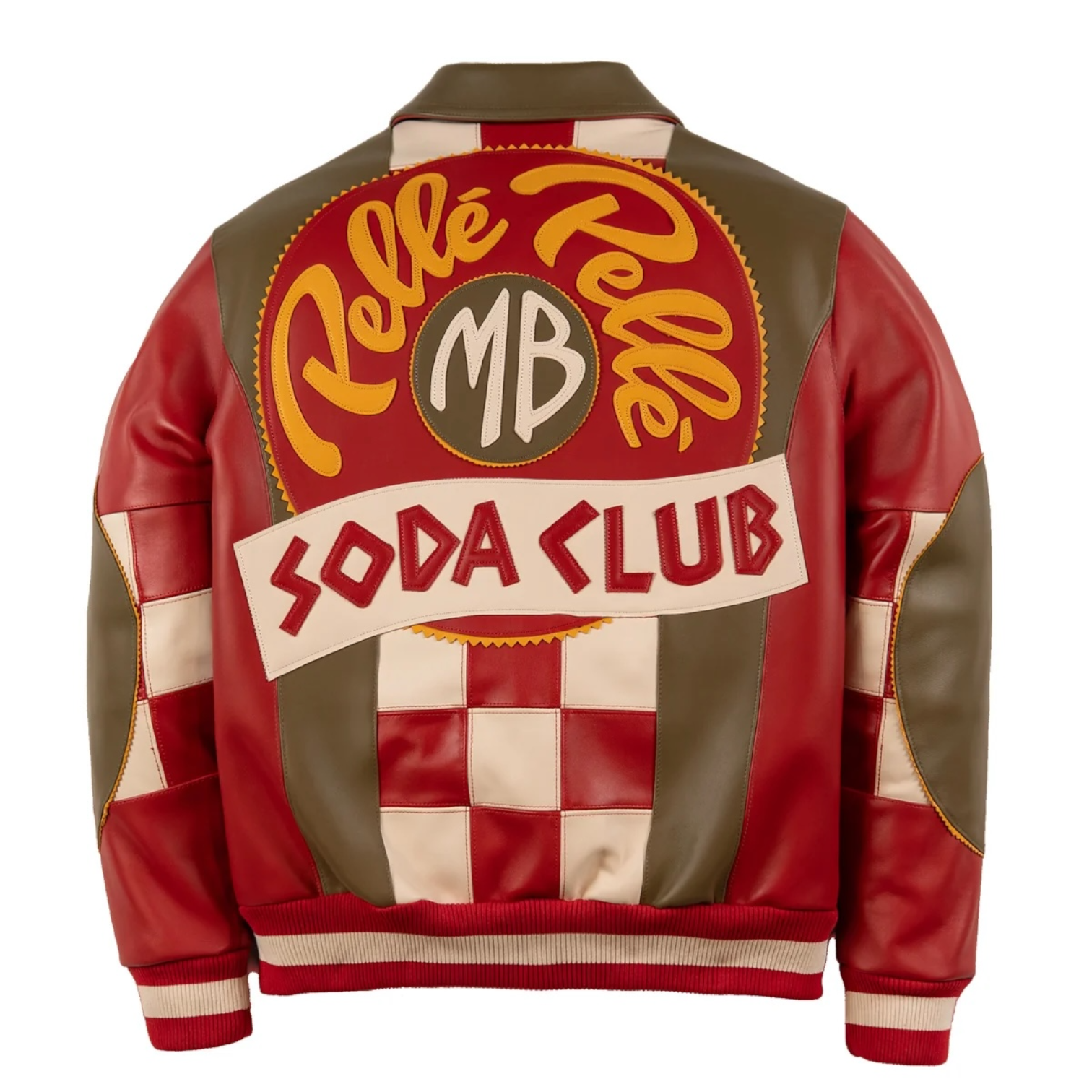 PELLE PELLE CHECKERED SODA CLUB JACKET (olive/red)