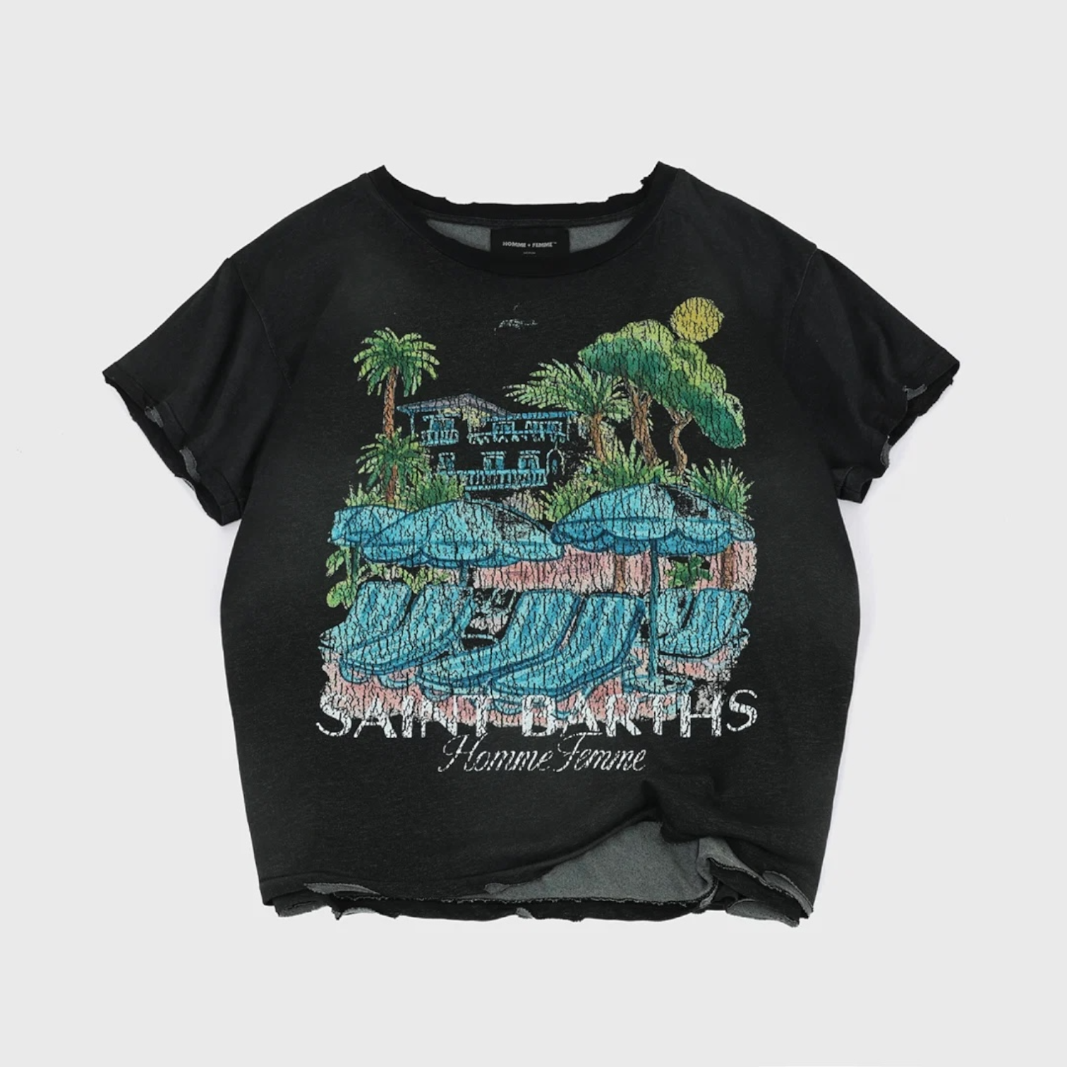 Homme Femme St. Barths Vintage Tee Black