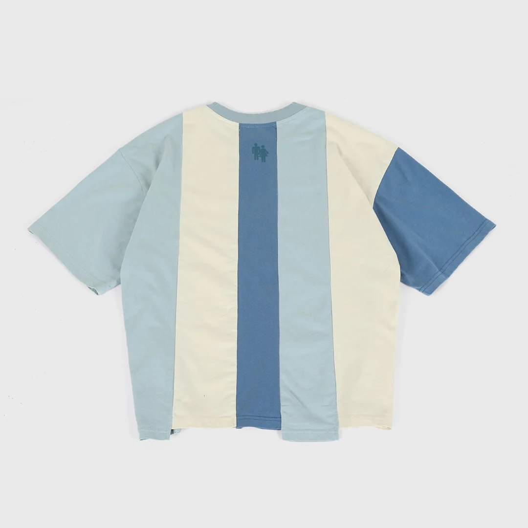 Homme Femme Reconstructed Varsity Tee Blue