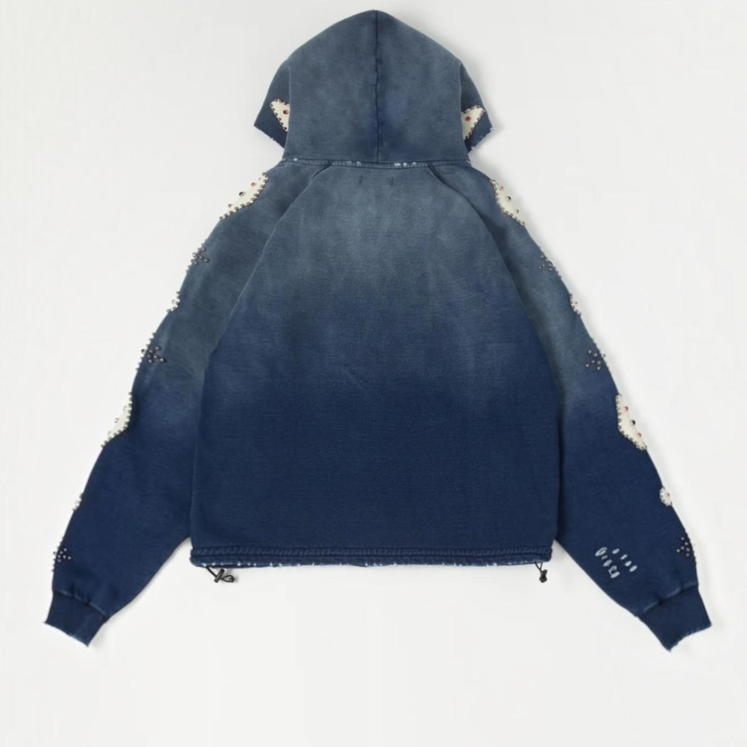 Bldg4 FALLING INDIGO HOODIE (Navy Blue)