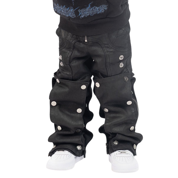 Guapi Obsidian Black Waxed Premium Kids Denim – District8ny