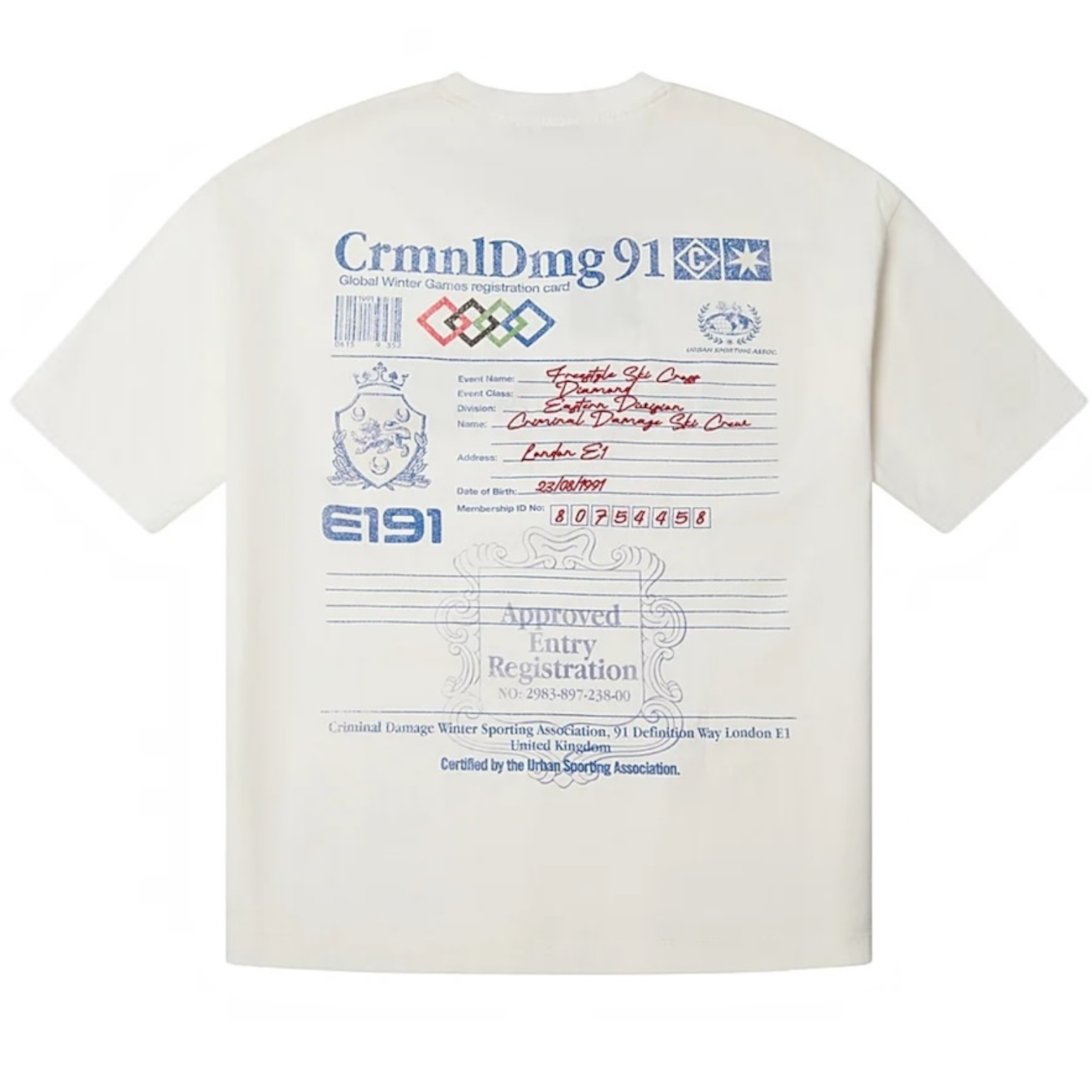 Criminal Damage Registration T-Shirt