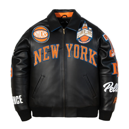 Pelle Pelle Knicks dynasty jacket (Black)