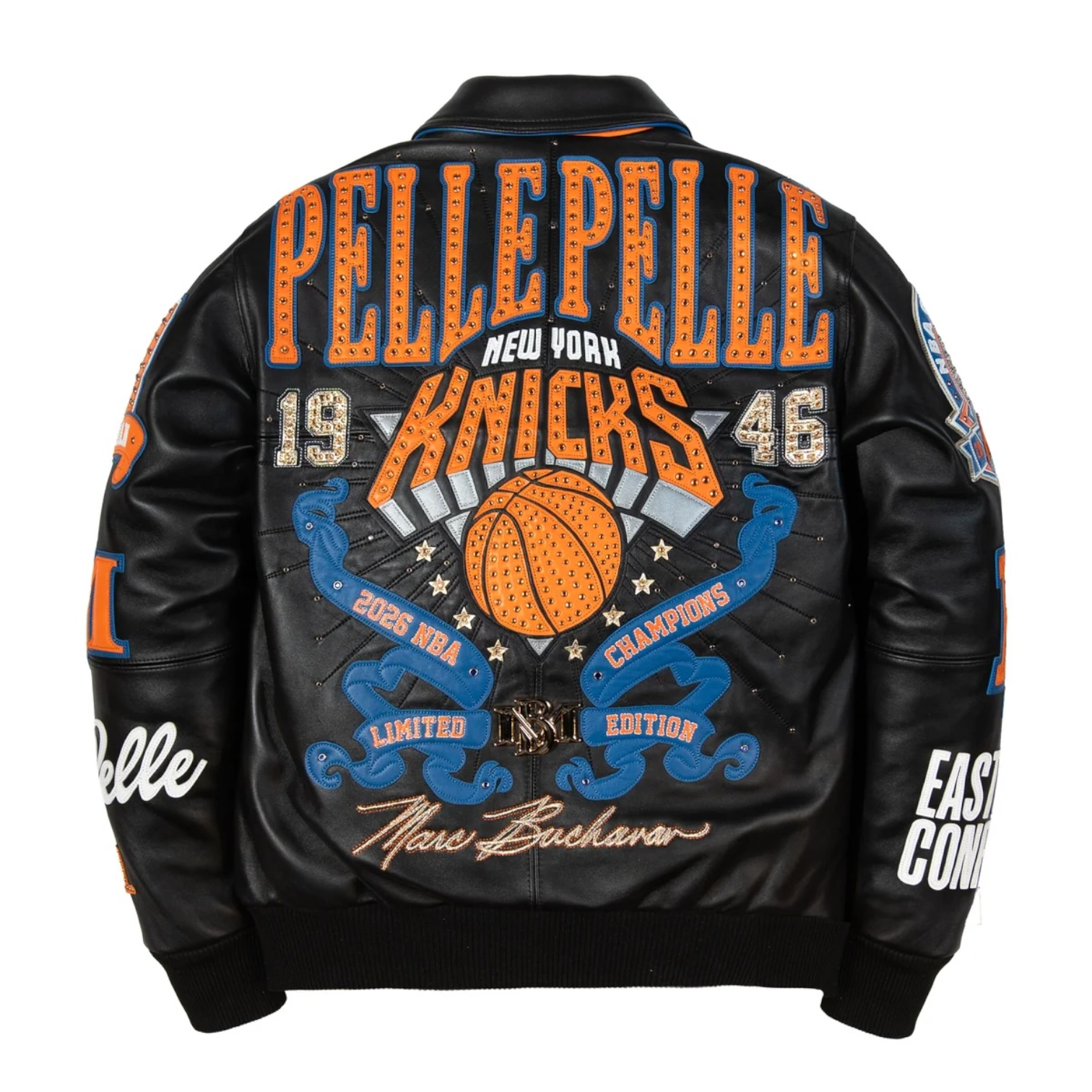Pelle Pelle Knicks dynasty jacket (Black)