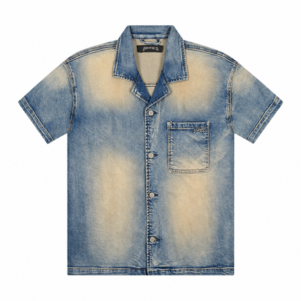 8keys Denim Bowling Button up Shirt (Vintage Wash)