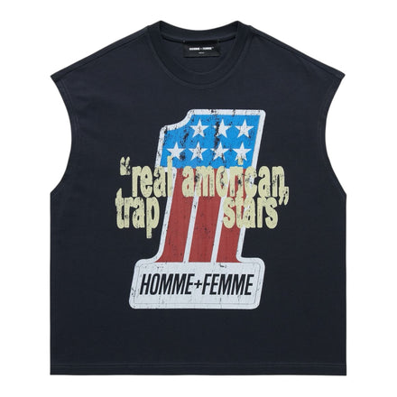 Homme Femme Trap Star Cutoff Tee (Black)