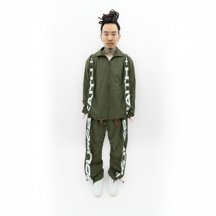 Faith and Figures Four Links Zipper Sweatsuit (olive)