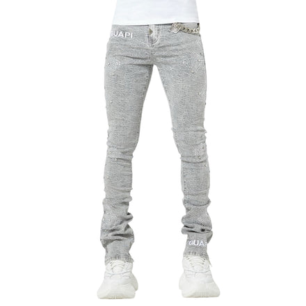 Guapi Smoke Grey Distressed Cross Denim