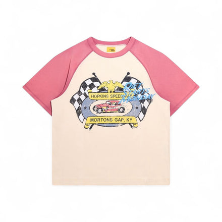 Mortons Gap Raglan Tee - Red/Antique White