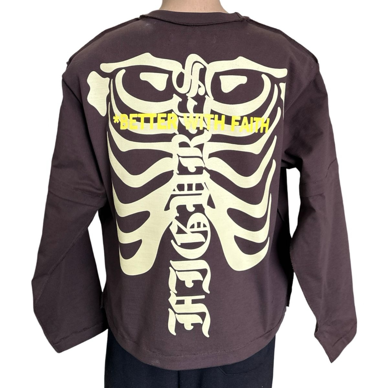 Pray For Me Tee Longsleeve (Brown)