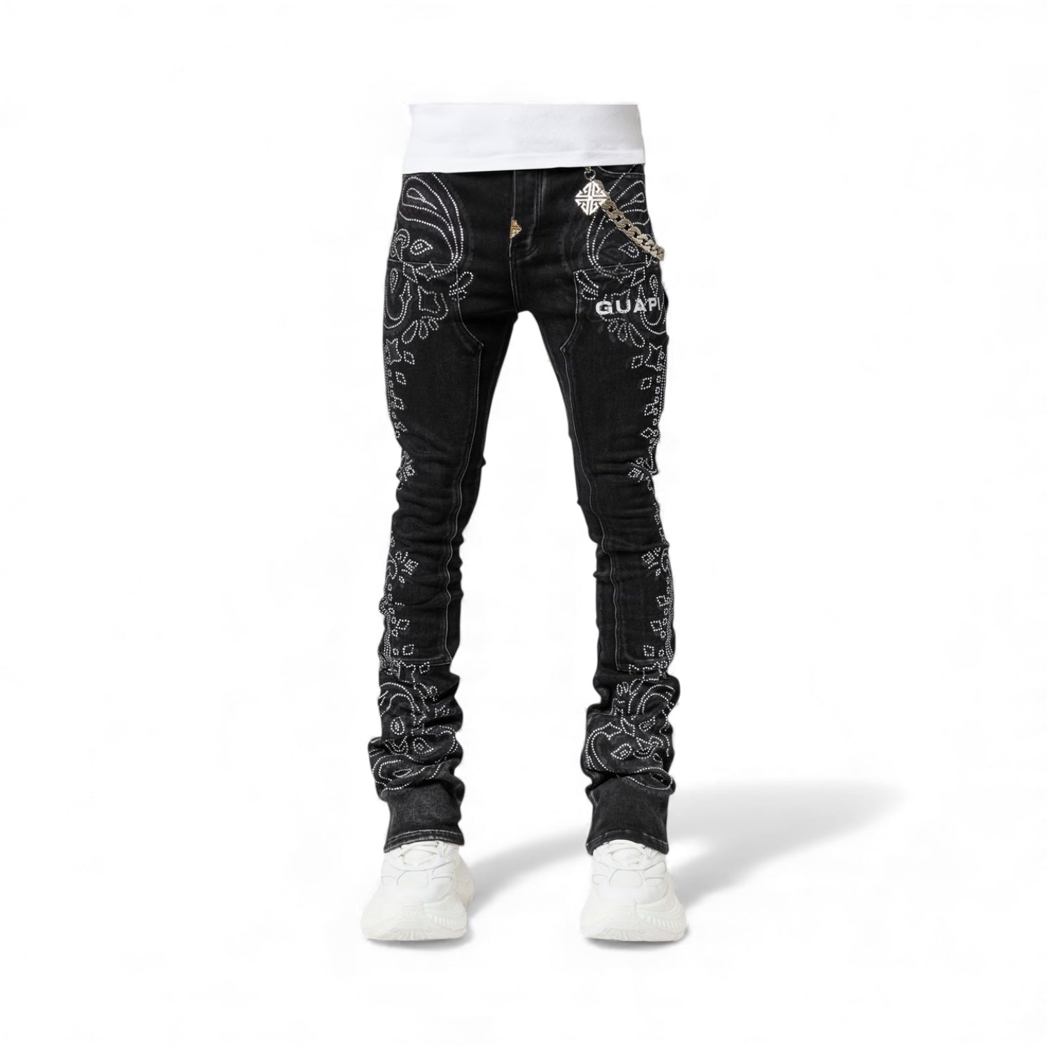 Guapi Vintage Black Paisley Denim