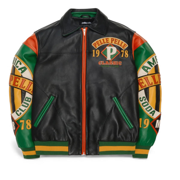 pelle pelle soda club レザージャケット PELLE PELLE AMERICAN SODA CLUB JACKET (Black) – District8ny