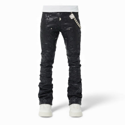 GUAPI Obsidian Black Stars Leather Pant