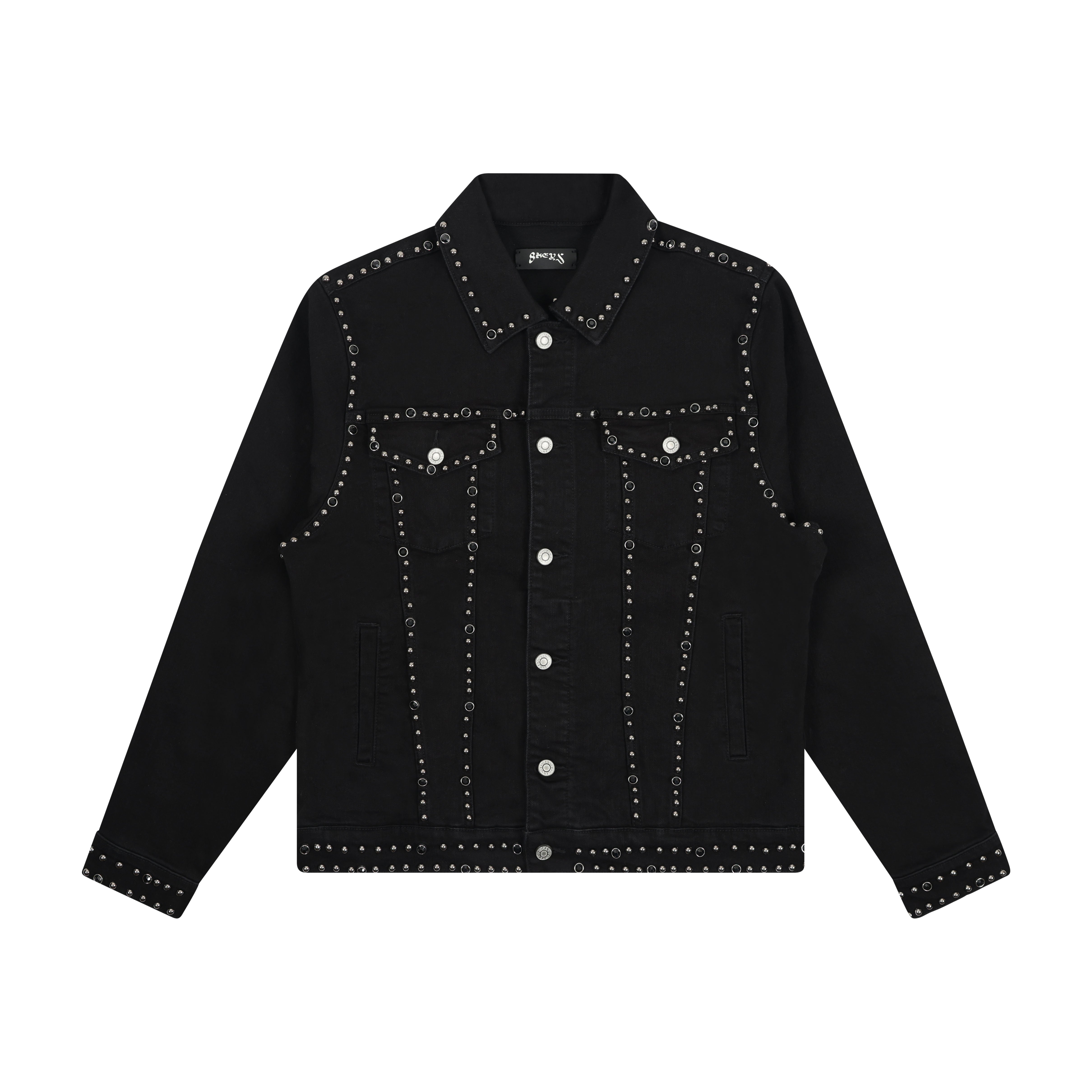 8keys Denim Studded Jacket (Black)