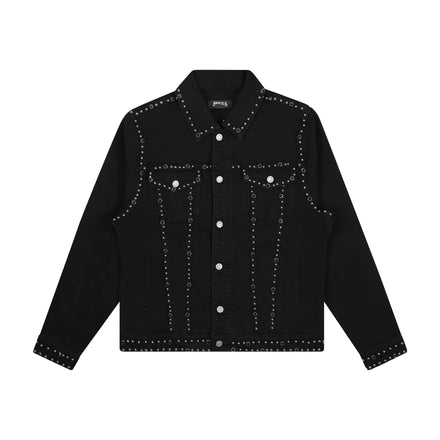 8keys Denim Studded Jacket (Black)