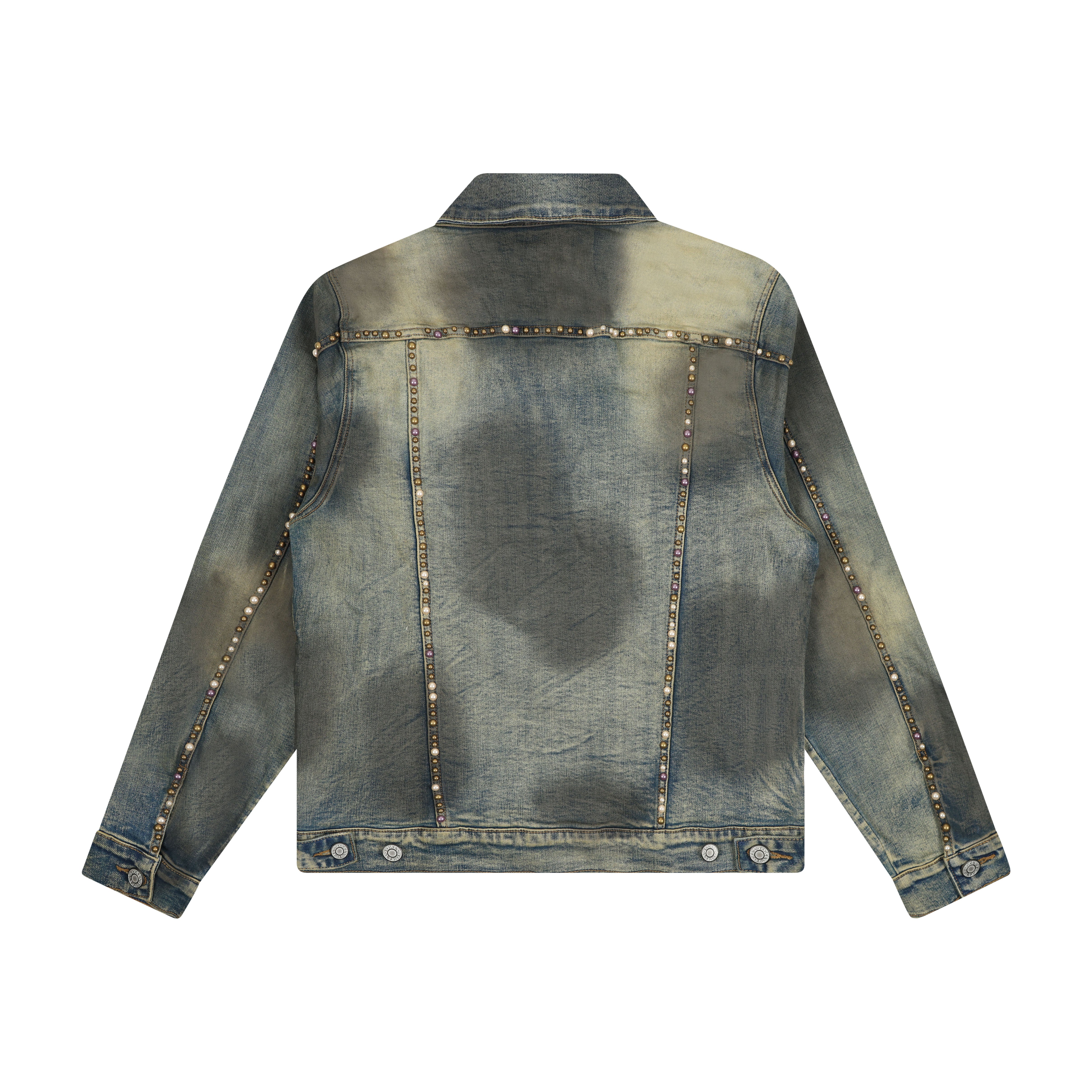 8keys Denim Studded Jacket (Acid Blue Wash)