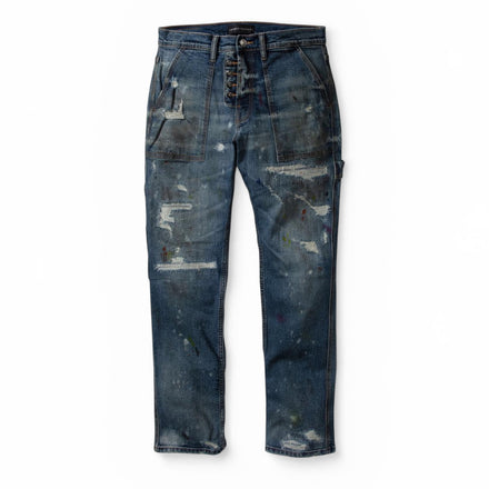 Art meet chaos dark medium wash carpenter denims