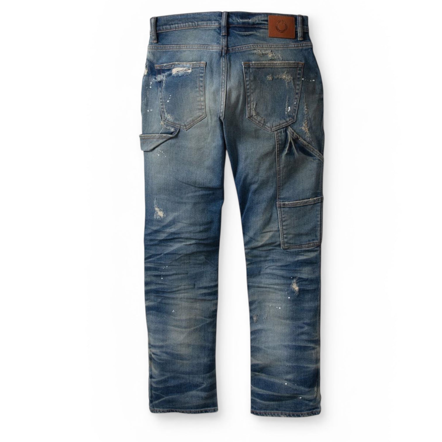 Art meet chaos dark medium wash carpenter denims