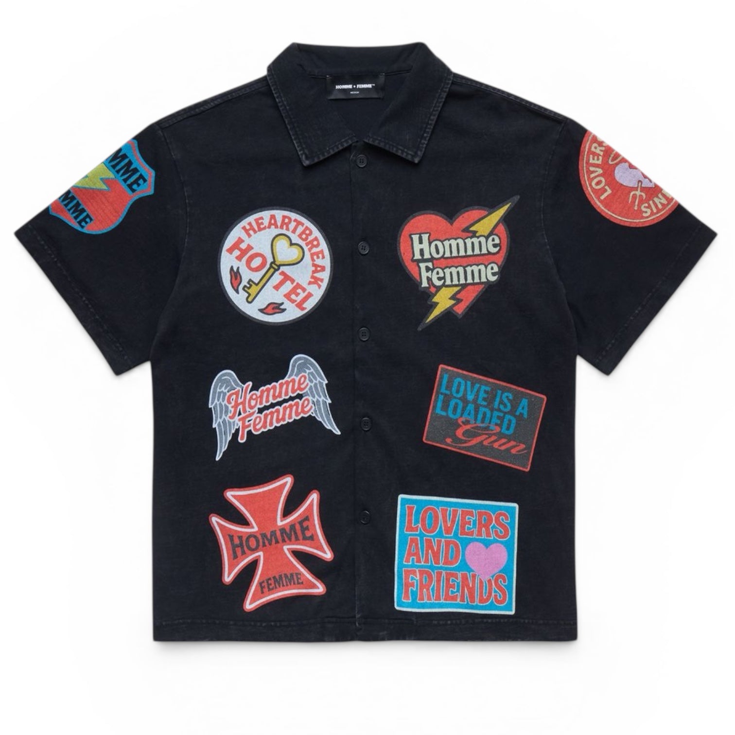 Homme Femme Heartbreak Button Down (Black)