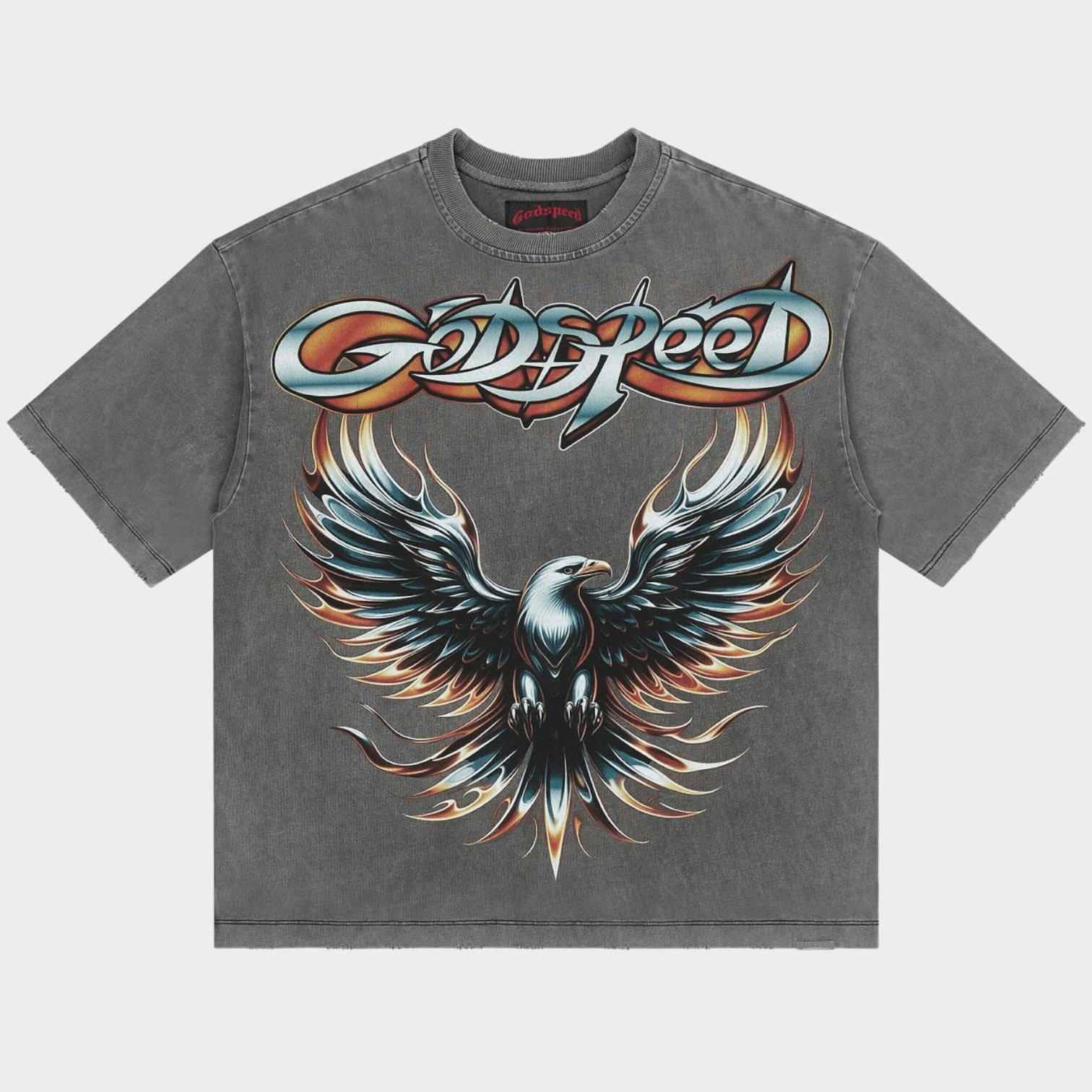 Godspeed Eagle Eye Tshirt (Grey Wash)