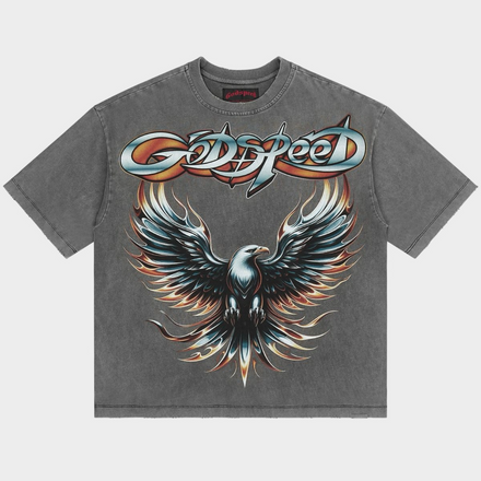Godspeed Eagle Eye Tshirt (Grey Wash)