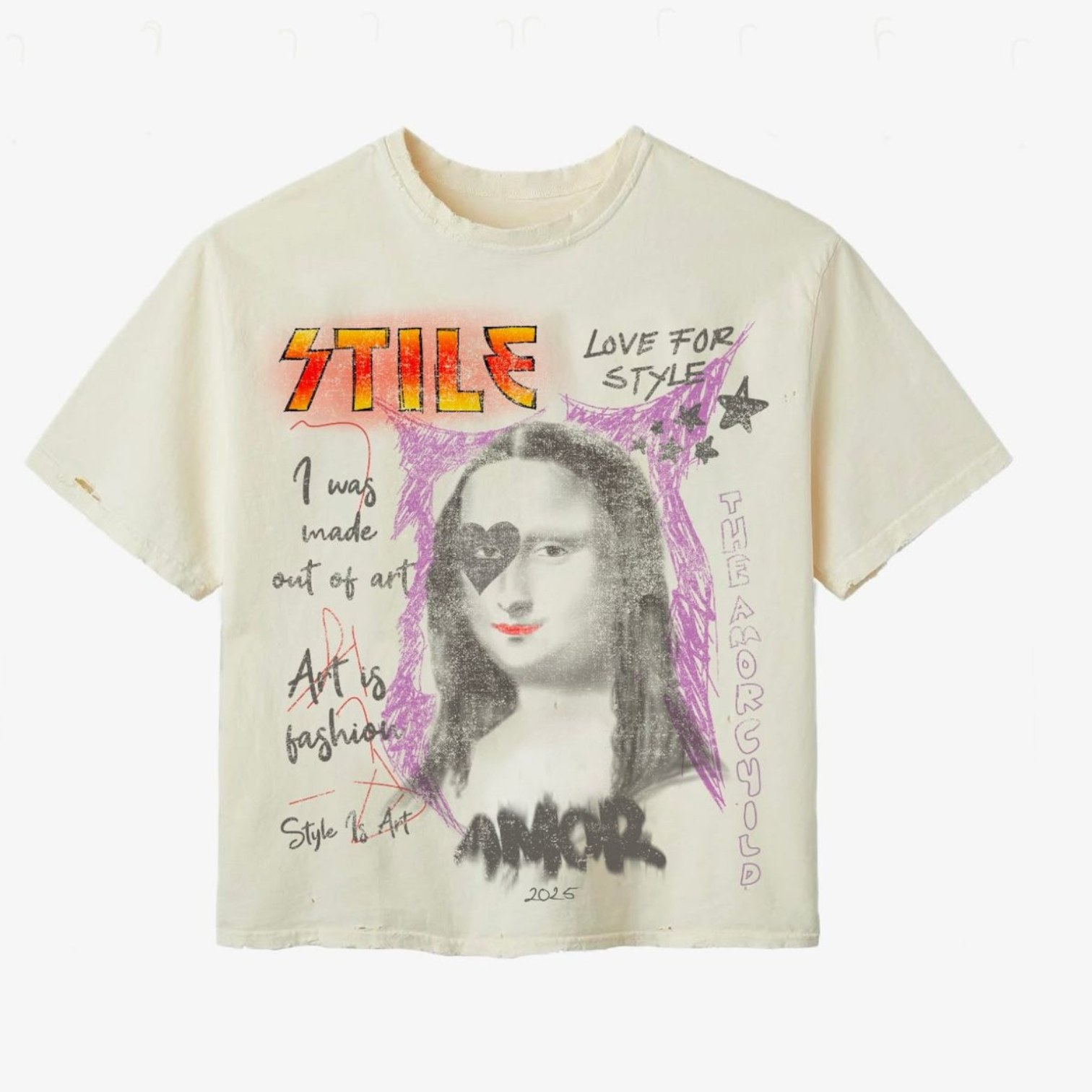 Stile De Amor CREAM MONALISA TEE