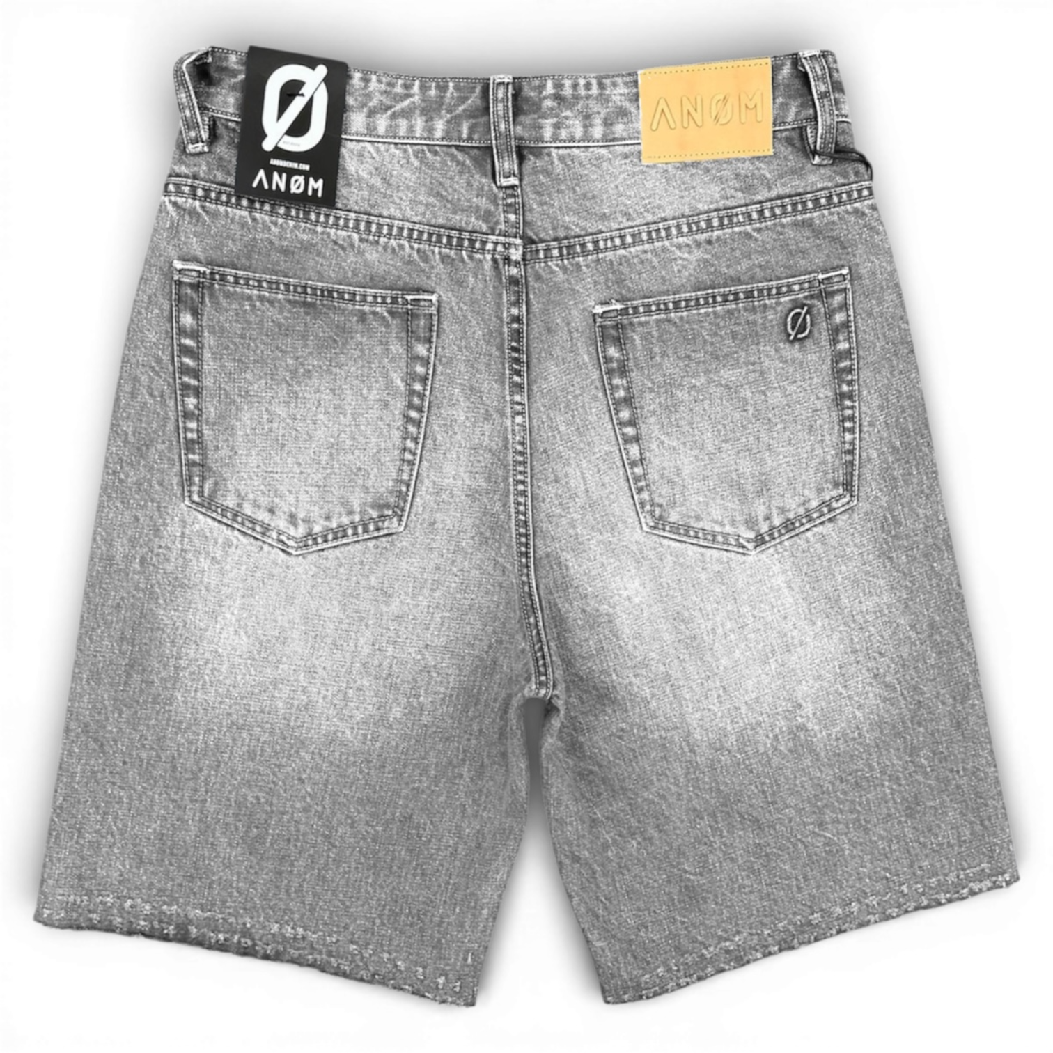 Anom  Frame Denim Shorts (Grey)