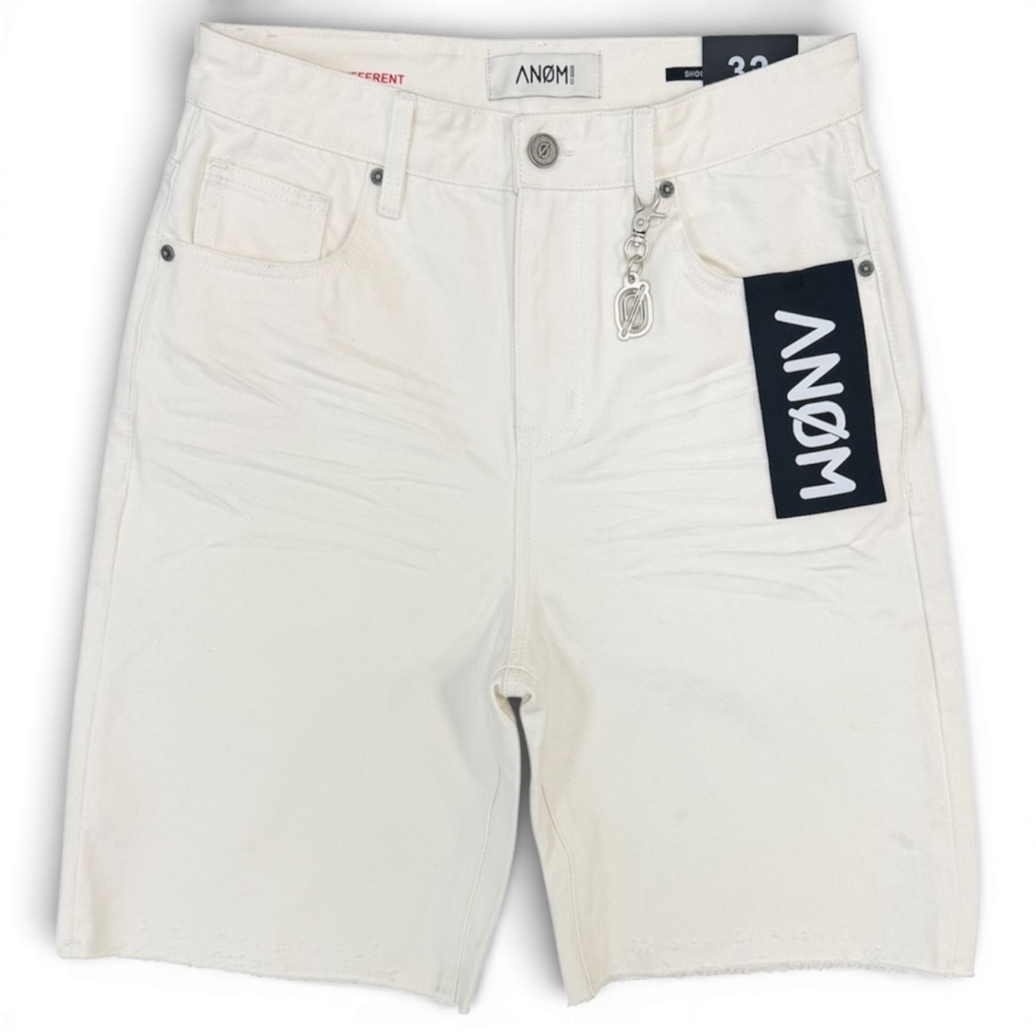 Anom  Frame Denim Shorts (White)