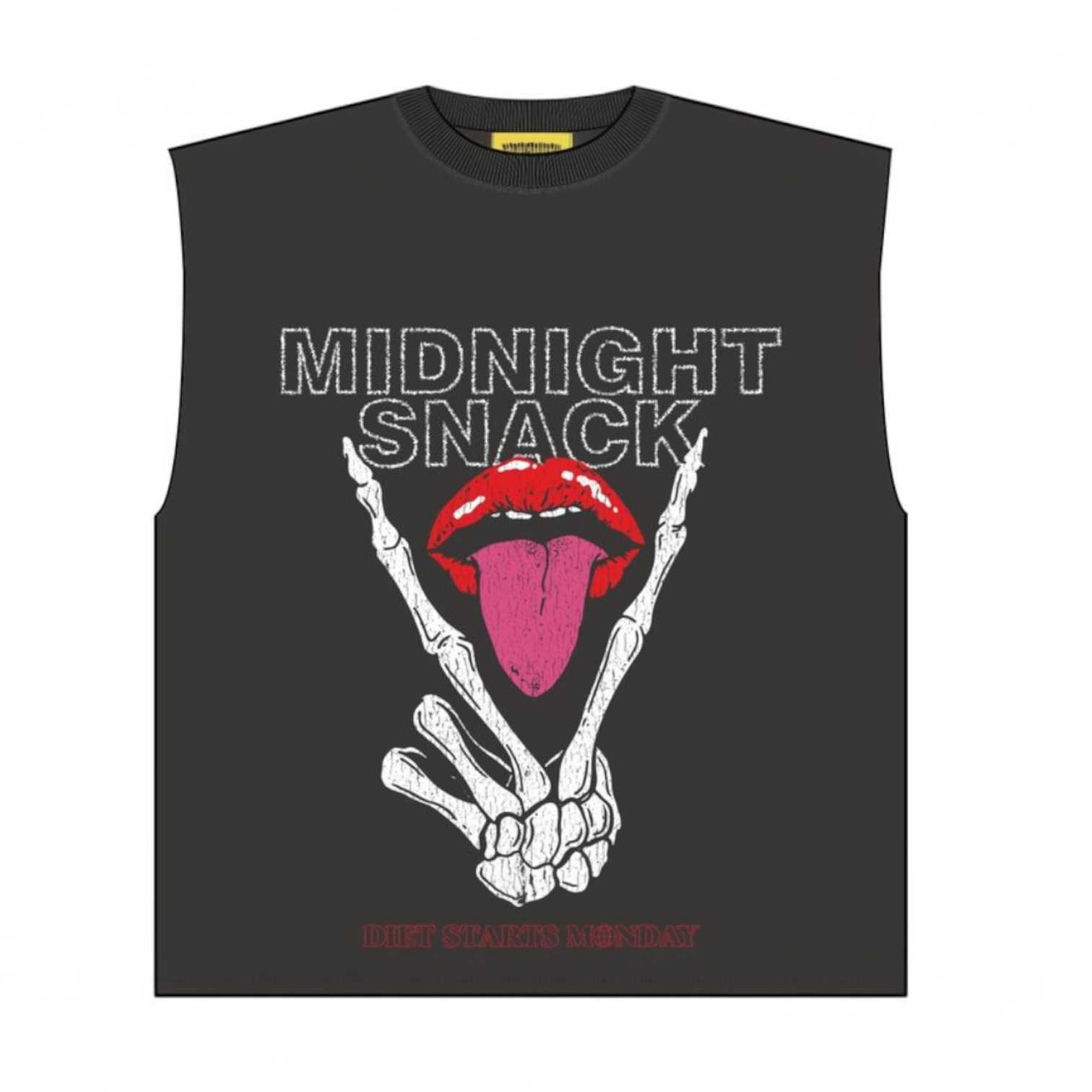 DSM Midnight Snack Cut Off Tee-Vintage Black