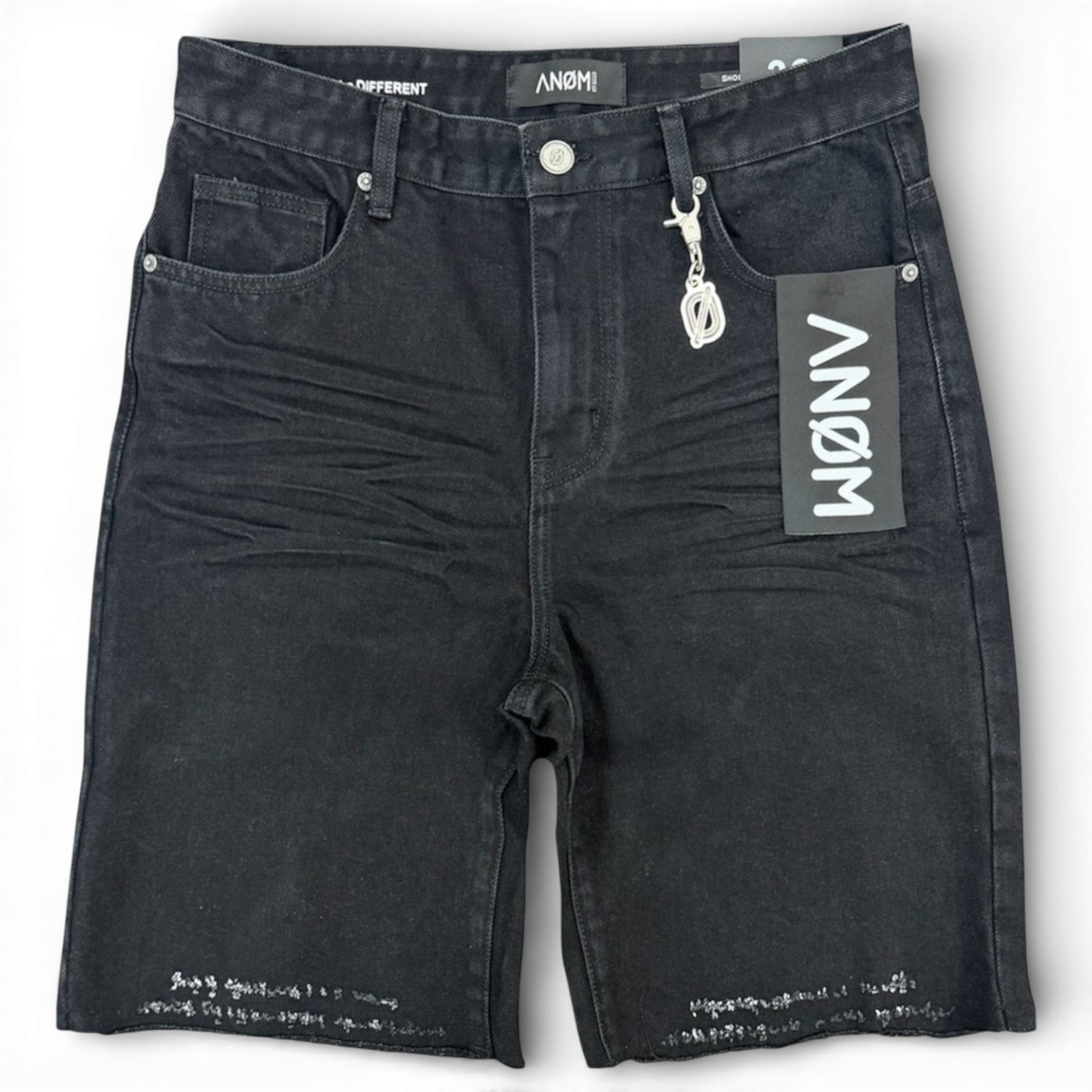 Anom  Frame Denim Shorts (Black)