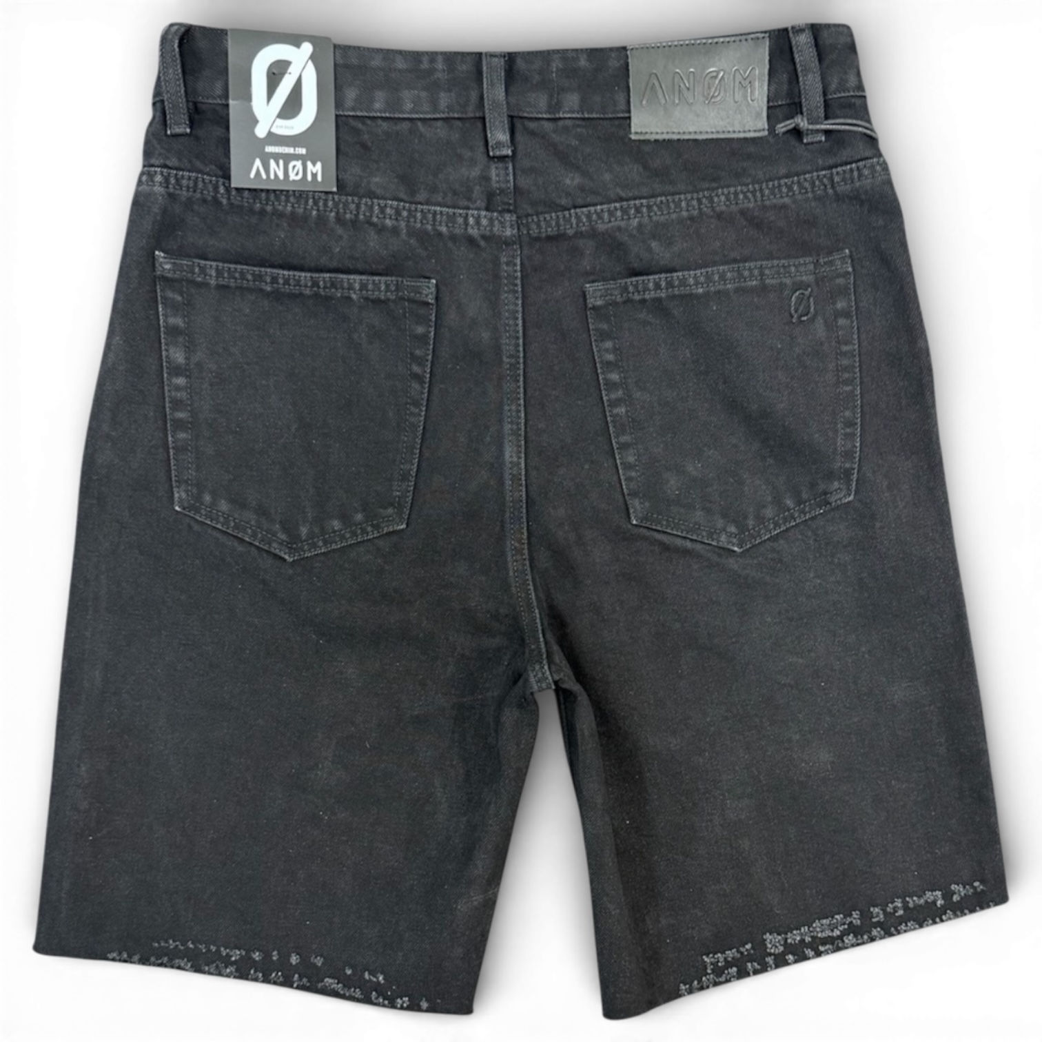 Anom  Frame Denim Shorts (Black)