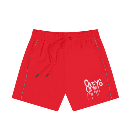 Red Nylon Shorts