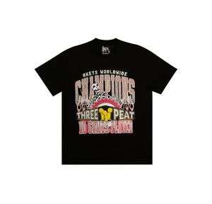 Black/ Red 3 peat t-shirt