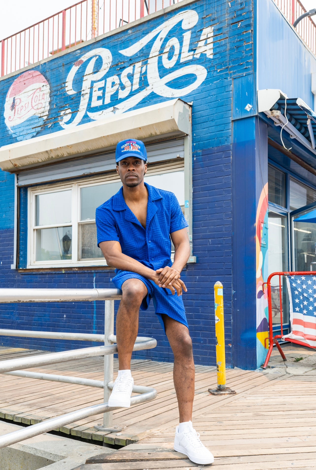 Royal blue 8keys cabana set