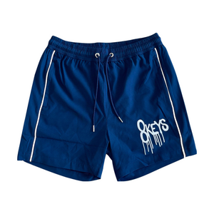 Navy Nylon Shorts