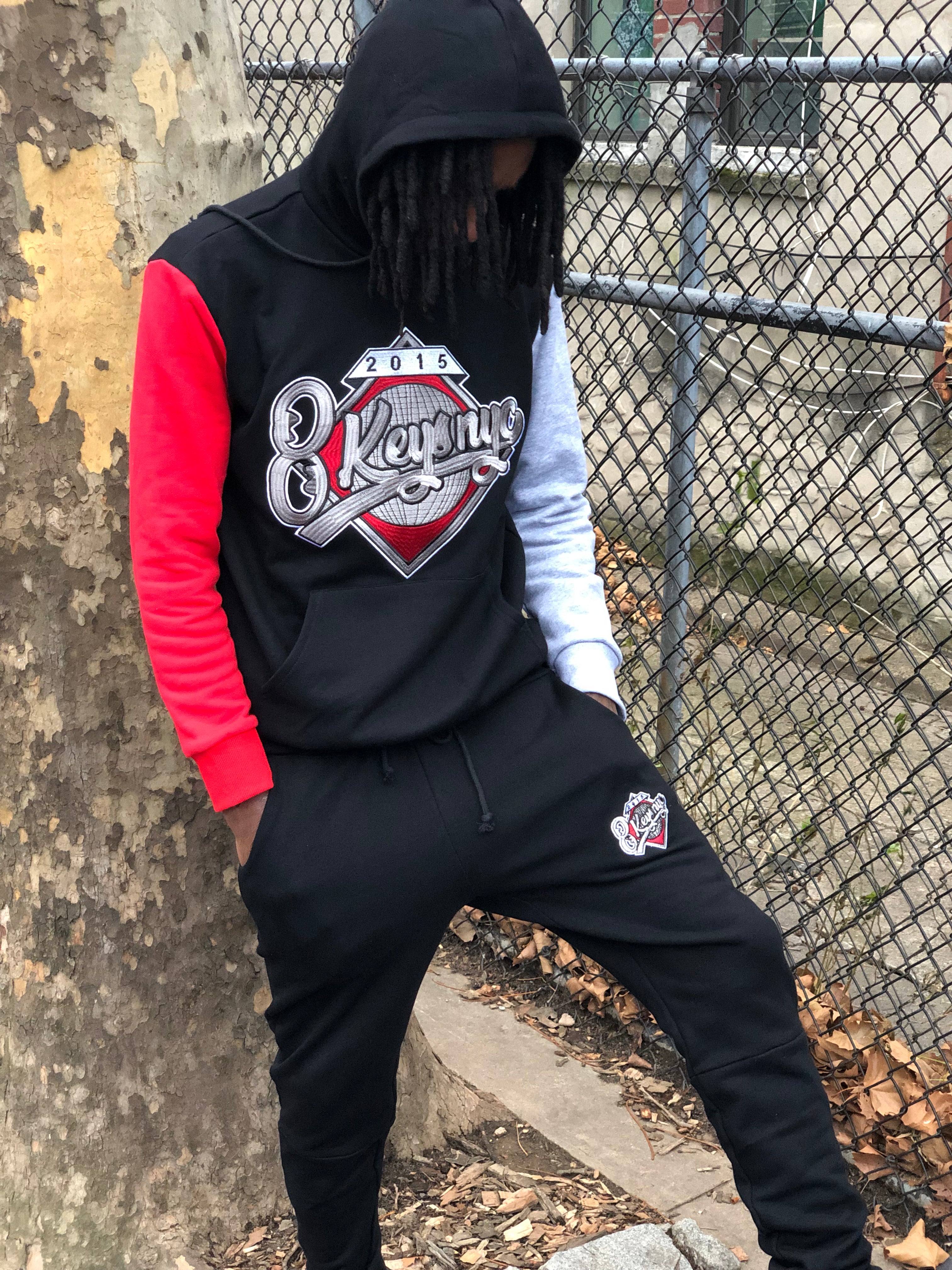 Blk/Red World Series Sweatsuit (8keys)