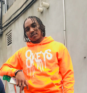 8keys drip hoody orange/white
