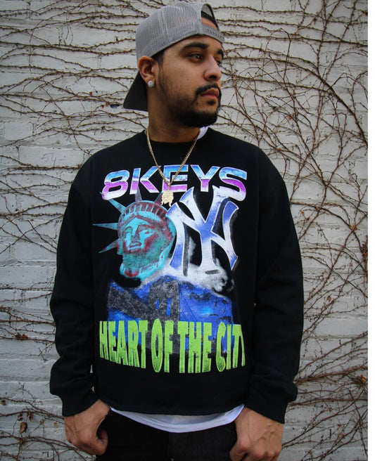 Black Heart Of The City Crewneck ( 8keys)