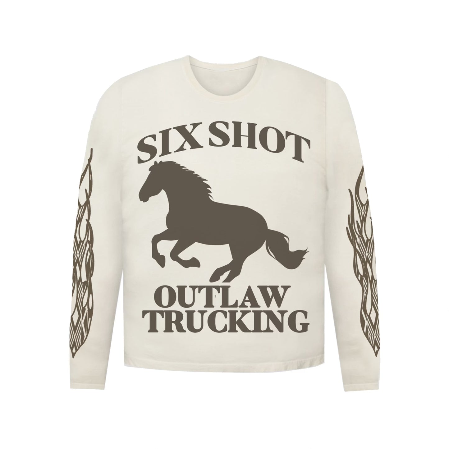 Six Shot White Long-sleeve Tee